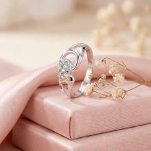 Сребърен пръстен с кристали от Sw® Eliza AB Crystal