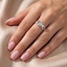 Сребърен пръстен с кристали от Sw® Eliza AB Crystal