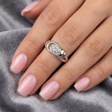 Сребърен пръстен с кристали от Sw® Eliza AB Crystal