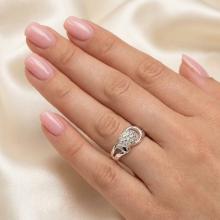 Сребърен пръстен с кристали от Sw® Eliza AB Crystal