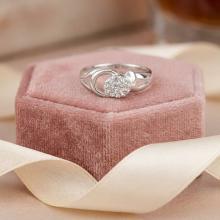Сребърен пръстен с кристали от Sw® Eliza Crystal Сребърен пръстен с кристали от Sw® Eliza Crystal