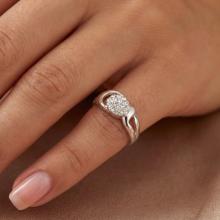 Сребърен пръстен с кристали от Sw® Eliza Crystal Сребърен пръстен с кристали от Sw® Eliza Crystal