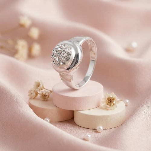 Сребърен пръстен с кристали от Sw® Melody Crystal