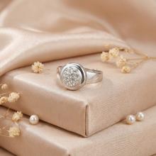Сребърен пръстен с кристали от Sw® Melody Crystal