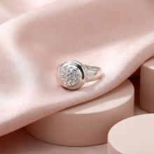 Сребърен пръстен с кристали от Sw® Melody Crystal