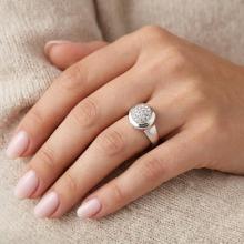 Сребърен пръстен с кристали от Sw® Melody Crystal