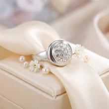 Сребърен пръстен с кристали от Sw® Melody Crystal