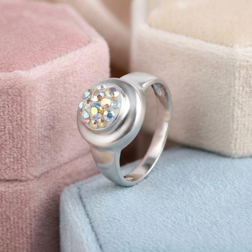 Сребърен пръстен с кристали от Sw® Melody AB Crystal