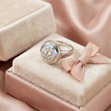 Сребърен пръстен с кристали от Sw® Melody AB Crystal