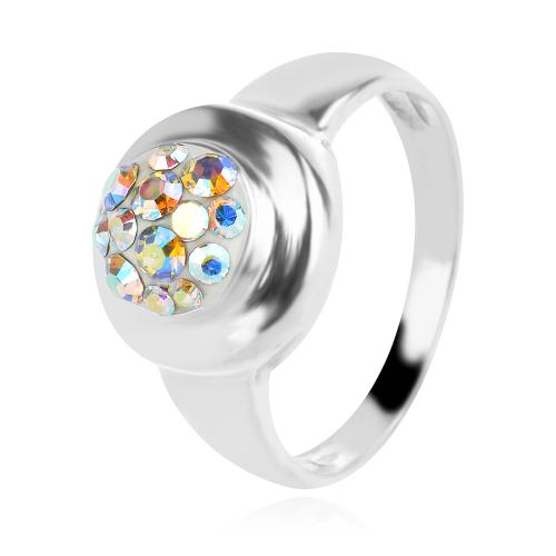 Сребърен пръстен с кристали от Sw® Melody AB Crystal