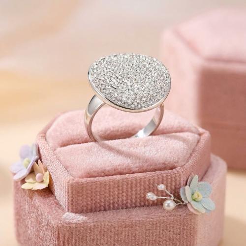 Сребърен пръстен с кристали от Sw® SP623 Crystal