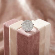 Сребърен пръстен с кристали от Sw® SP623 Crystal