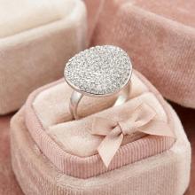 Сребърен пръстен с кристали от Sw® SP623 Crystal