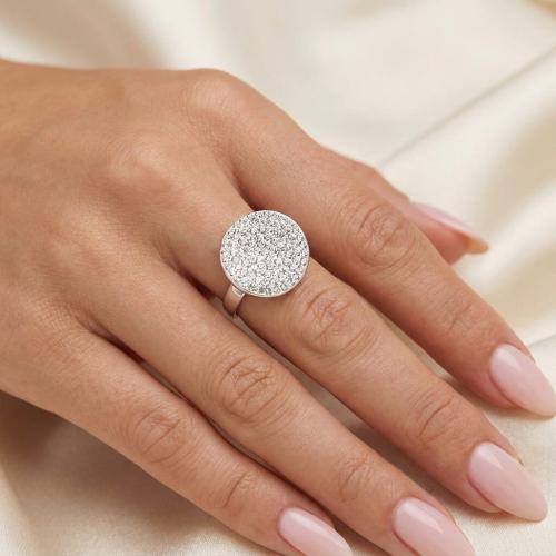 Сребърен пръстен с кристали от Sw® SP623 Crystal