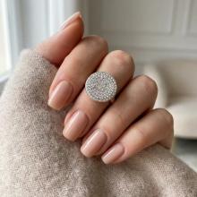 Сребърен пръстен с кристали от Sw® SP623 Crystal
