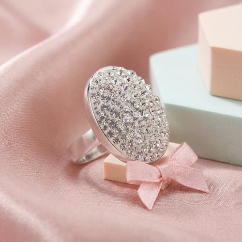 Сребърен пръстен с кристали от Sw®  SP624