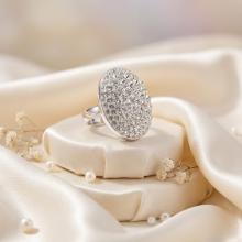 Сребърен пръстен с кристали от Sw®  SP624