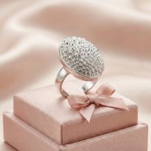 Сребърен пръстен с кристали от Sw®  SP624