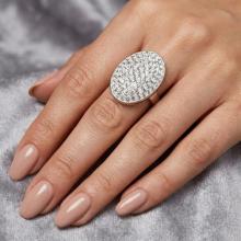 Сребърен пръстен с кристали от Sw®  SP624