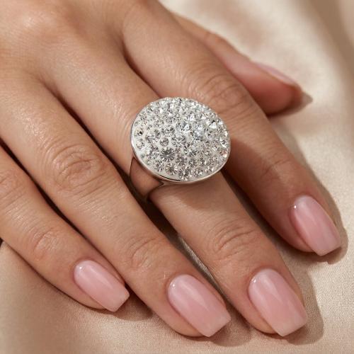 Сребърен пръстен с кристали от Sw®  Charlie Crystal