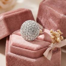 Сребърен пръстен с кристали от Sw®  Charlie Crystal
