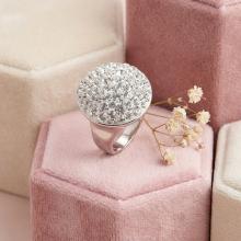 Сребърен пръстен с кристали от Sw®  Charlie Crystal