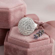 Сребърен пръстен с кристали от Sw®  Charlie Crystal