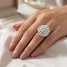 Сребърен пръстен с кристали от Sw®  Charlie Crystal