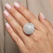 Сребърен пръстен с кристали от Sw®  Charlie Crystal