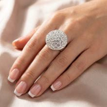 Сребърен пръстен с кристали от Sw®  Charlie Crystal