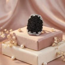 Сребърен пръстен с кристали от Sw® Josie Black and White Сребърен пръстен с кристали от Sw® Josie Black and White