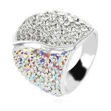 Сребърен пръстен с кристали от Sw® SP632 AB Crystal Сребърен пръстен с кристали от Sw® SP632 AB Crystal