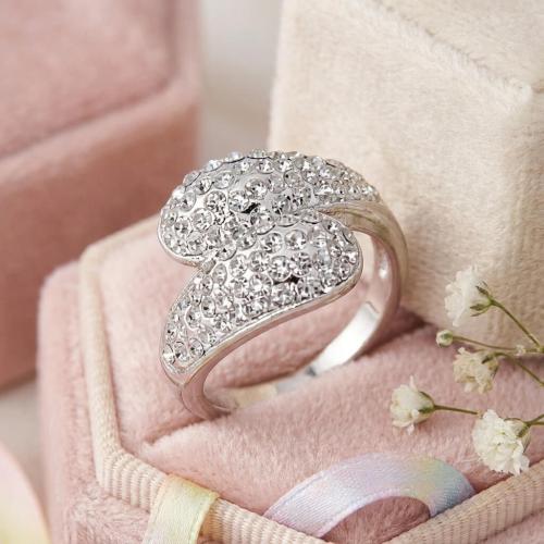 Сребърен пръстен с кристали от Sw®  SP633 Crystal
