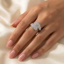 Сребърен пръстен с кристали от Sw®  SP633 Crystal