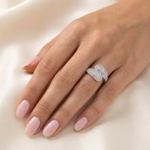 Сребърен пръстен с кристали от Sw®  SP633 Crystal