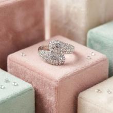 Сребърен пръстен с кристали от Sw®  SP633 Crystal