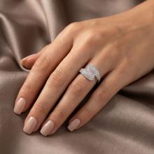 Сребърен пръстен с кристали от Sw®  SP633 Crystal