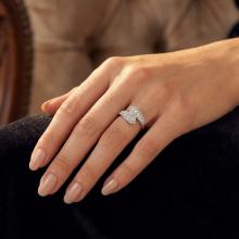 Сребърен пръстен с кристали от Sw®  SP633 Crystal