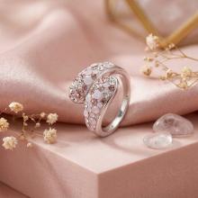 Сребърен пръстен с кристали от Sw®  SP633 Marilyn
