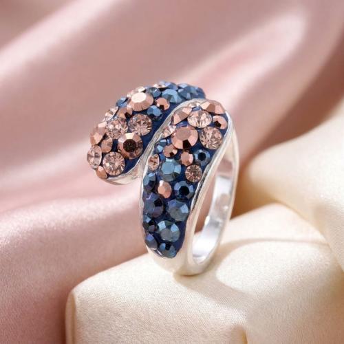 Сребърен пръстен с кристали от Sw®  SP633 Metallic Rose Gold
