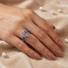 Сребърен пръстен с кристали от Sw®  SP633 Metallic Rose Gold