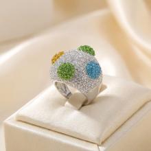 Сребърен пръстен с кристали от Sw®  SP634 Color