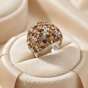 Сребърен пръстен с кристали от Sw® Ocean Monte Carlo