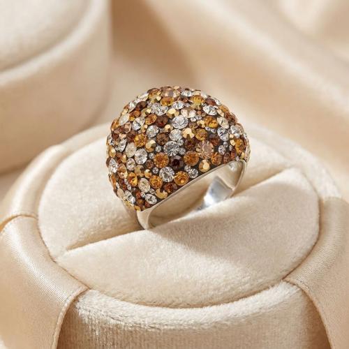 Сребърен пръстен с кристали от Sw® Ocean Monte Carlo