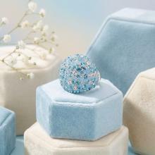 Сребърен пръстен с кристали от Sw® Ocean Deep Blue Сребърен пръстен с кристали от Sw® Ocean Deep Blue
