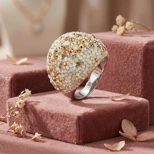 Сребърен пръстен с кристали от Sw® Ocean Vintage