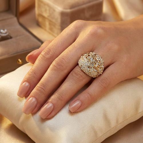 Сребърен пръстен с кристали от Sw® Ocean Vintage