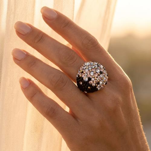 Сребърен пръстен с кристали от Sw® Ocean Ralica