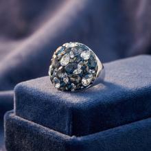 Сребърен пръстен с кристали от Sw® Ocean Royal Сребърен пръстен с кристали от Sw® Ocean Royal