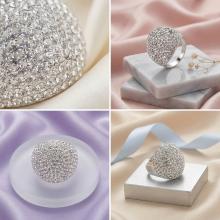 Сребърен пръстен с кристали от Sw® Ocean Crystal Сребърен пръстен с кристали от Sw® Ocean Crystal